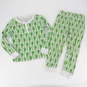 Roller Rabbit Children's Unisex Pajamas Green Monkeys Size 6 Pima Cotton Soft